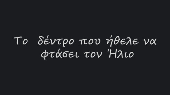 Το δέντρο που ήθελε να φτάσει τον Ήλιο